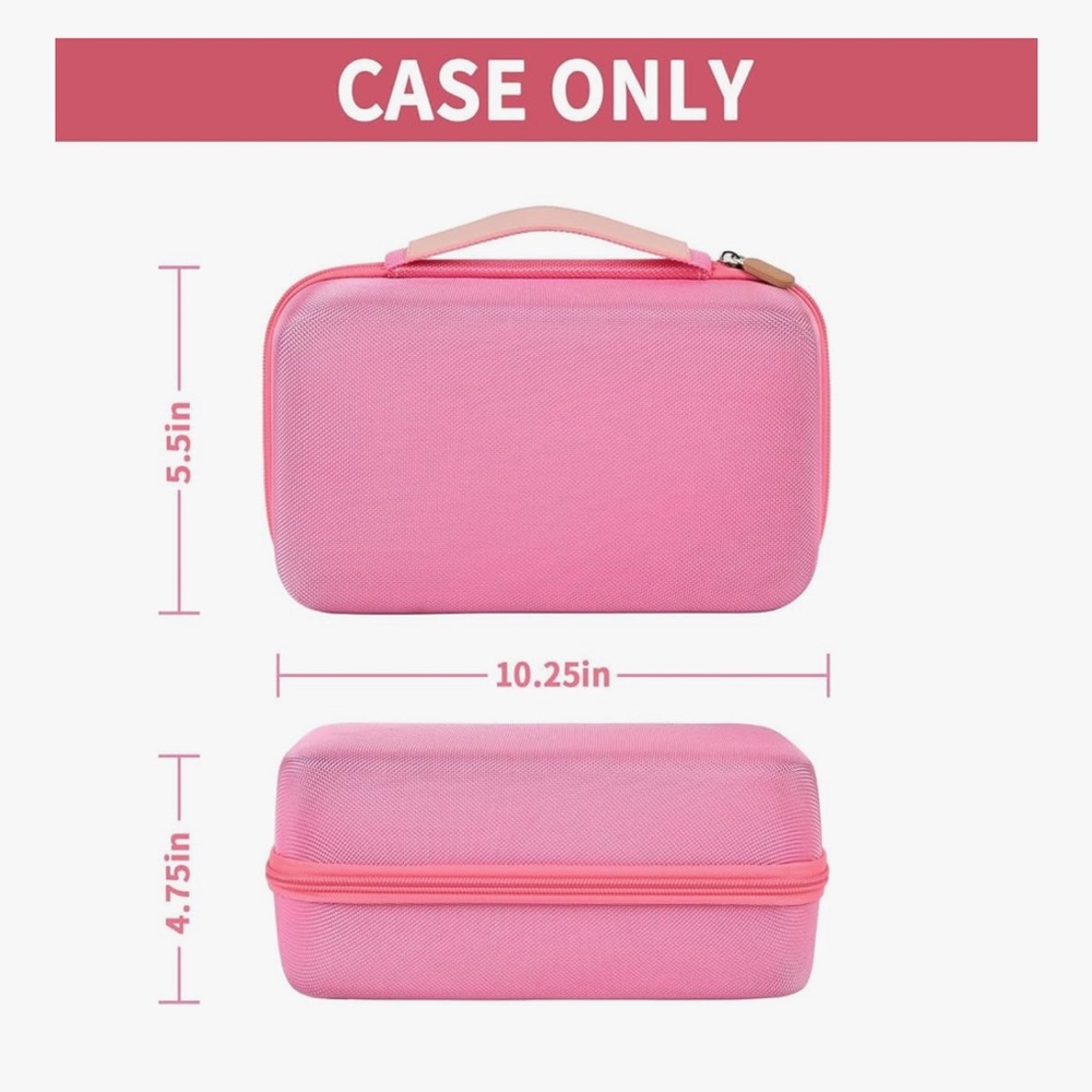 Pink Hard Shell Travel Case - Small Carry Handle